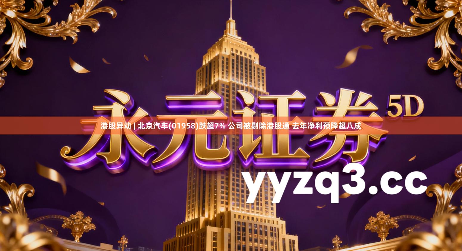 港股异动 | 北京汽车(01958)跌超7% 公司被剔除港股通 去年净利预降超八成